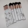 Set x10 brochas de maquillaje marmol