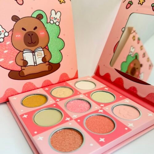 Paleta de sombra x9 colores Capibara con espejo